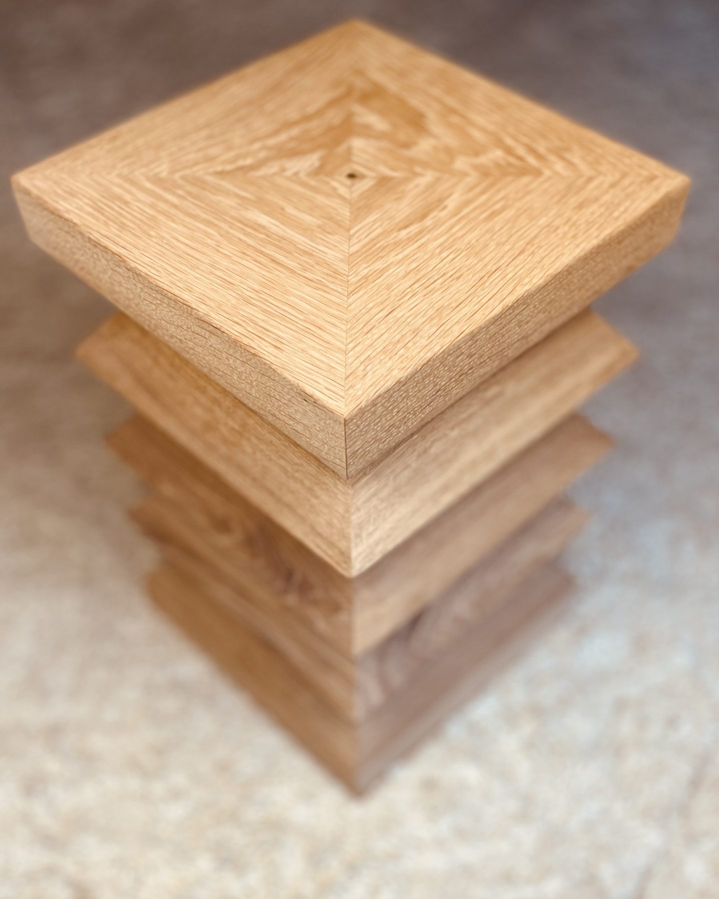 Eikenhouten wavy kruk